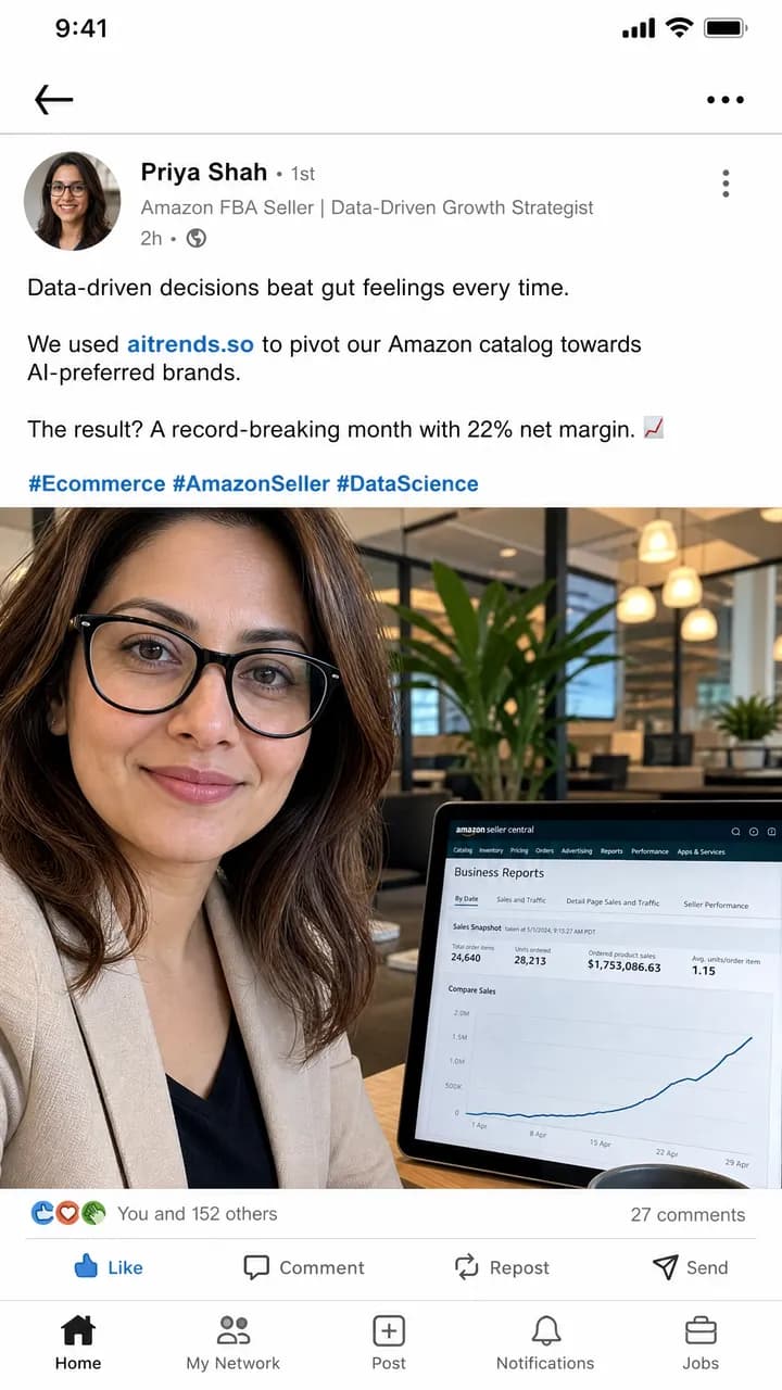 Illustrative example — an Amazon revenue screenshot